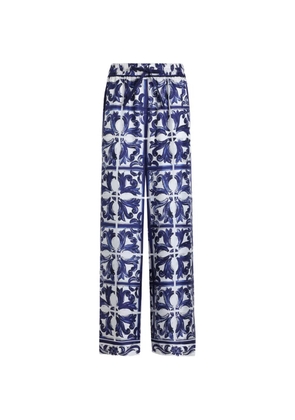 Dolce & Gabbana paisley-print elasticated-waist trousers - White