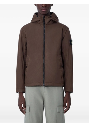 Stone Island hooded zip-up jacket - Brown