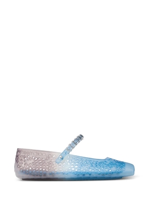 Jimmy Choo The Jelly crystal-embellished ballet flats - White