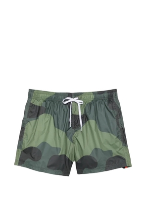 Sundek camouflage-pattern swim shorts - Green