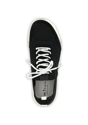 Kiton suede-trim slip-on sneakers - Black
