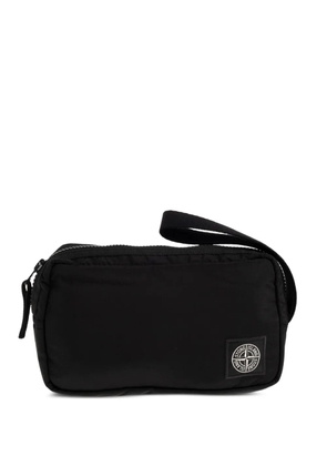 Stone Island logo-patch pouch - Black