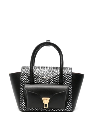 Coccinelle Beat snakeskin-effect tote bag - Black