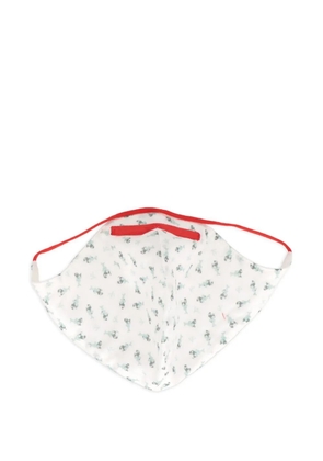 Isaia patterned face mask - White