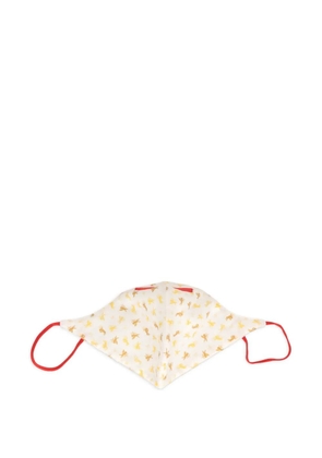 Isaia cupid-print face mask - White