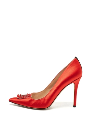 SJP by Sarah Jessica Parker Amira crystal-embellished pumps - Red