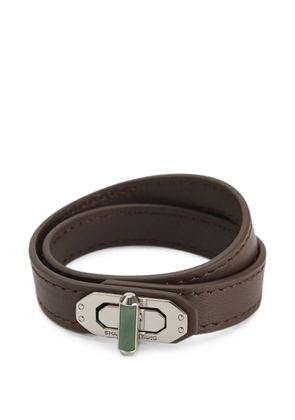 Shanghai Tang Tang Locket jade leather bracelet - Silver
