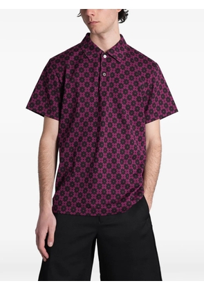 Comme des Garçons Homme Plus geometric-pattern polo shirt - Red