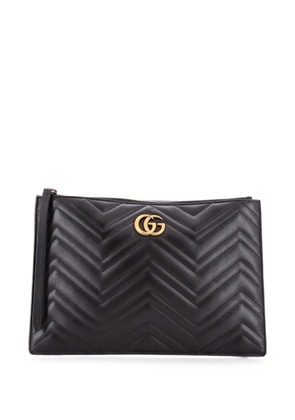 Gucci Pre-Owned GG Marmont Matelasse Leather clutch bag - Black