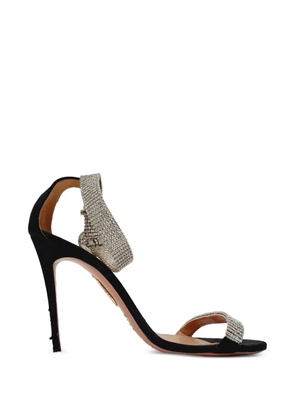 Aquazzura 2018 crystal-embellished suede sandals - Silver