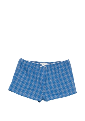 Faithfull the Brand Leya checkered shorts - Blue