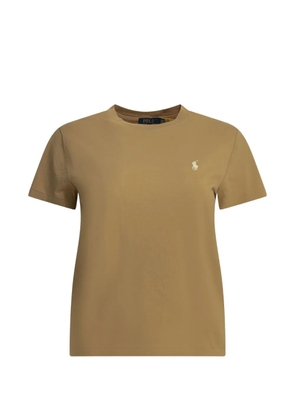Polo Ralph Lauren embroidered-logo T-shirt - Neutrals