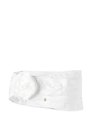 Maison Michel Hiromi flower-detail headband - White