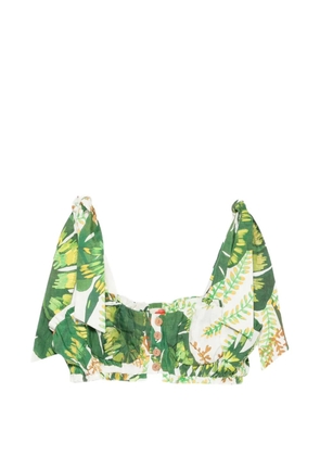 FARM Rio tropical-print crop top - Green