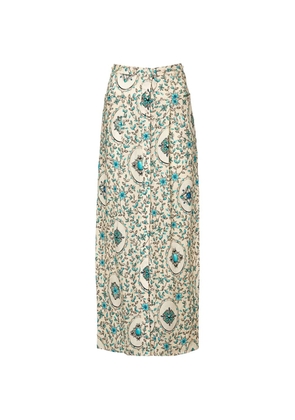 Agua By Agua Bendita Coralina floral-print pareo - Neutrals