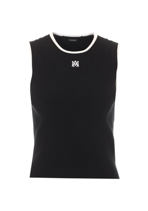 AMIRI MA logo-embroidered ribbed tank top - Black