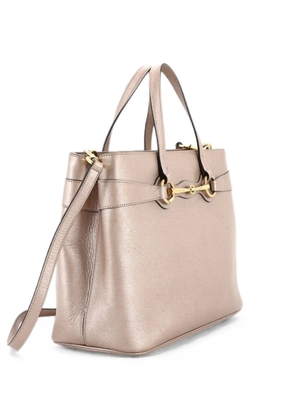 Gucci Pre-Owned Bright Bit Convertible Leather Medium tote bag - Gold