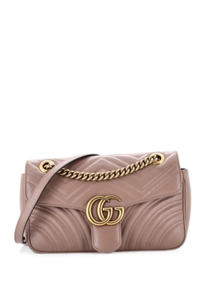 Gucci Pre-Owned GG Marmont Flap Bag Matelasse Leather Medium shoulder bag - Neutrals
