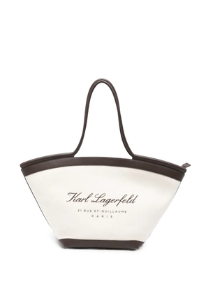 Karl Lagerfeld logo-print tote bag - Neutrals