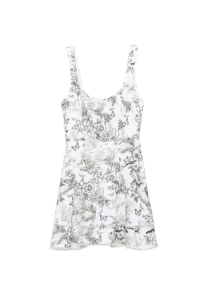 alice + olivia floral-print mini dress - White