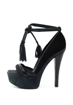 Louis Vuitton Pre-Owned tassel-detail platform sandals - Black