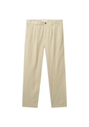 GABBA pleated elasticated-waistband trousers - Neutrals