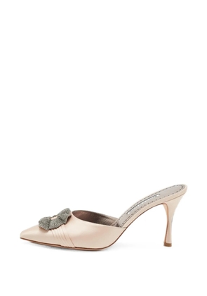 Manolo Blahnik Salvora embellished mules - Pink