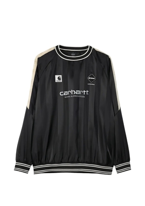 Carhartt WIP x F.C.Real Bristol logo-print striped t-shirt - Black