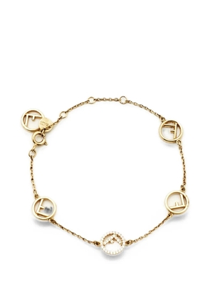Fendi Pre-Owned F Is Fendi crystal-embellished bracelet - Gold