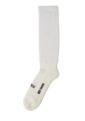 Rick Owens logo-print socks - White