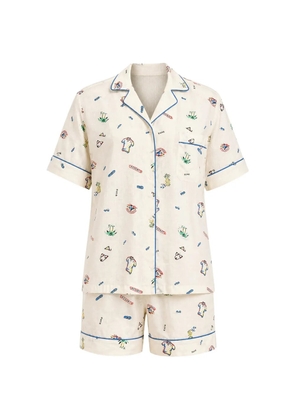 Polo Ralph Lauren graphic-print piped pajamas - Neutrals