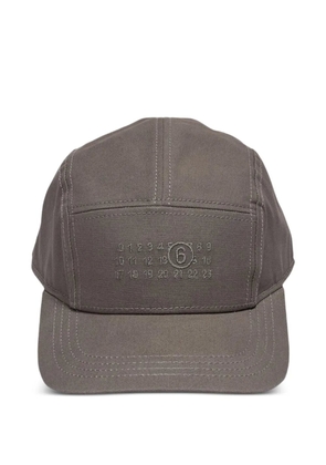 MM6 Maison Margiela numerical logo-embroidered cap - Grey