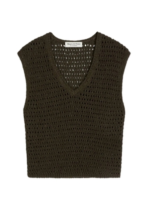 Marc O'Polo open-knit V-neck vest - Green