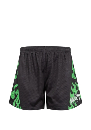 MARKET Toxic Flames mesh shorts - Black
