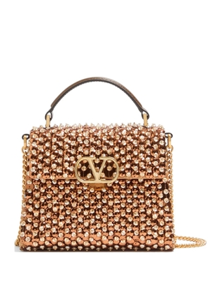 Valentino Garavani VSling embroidered mini handbag - Brown