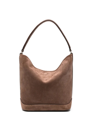 SANDRO City-bag leather shoulder bag - Brown