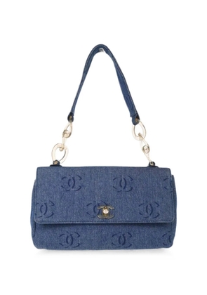 CHANEL Pre-Owned 2002-2003 CC print shoulder bag - Blue