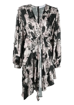 IRO Nirveli printed asymmetric mini dress - Black