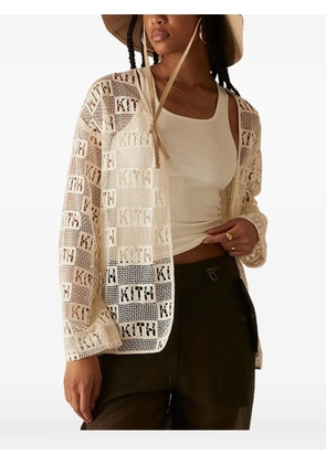KITH Jace logo-details lace shirt - Neutrals