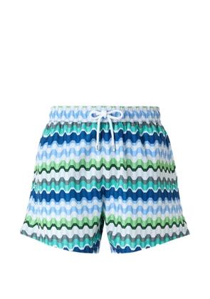 Missoni Zigzag-print swim shorts - Blue