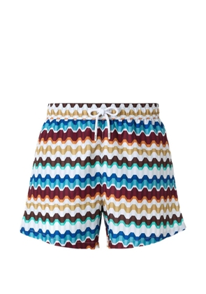 Missoni Zigzag-print swim shorts - Blue