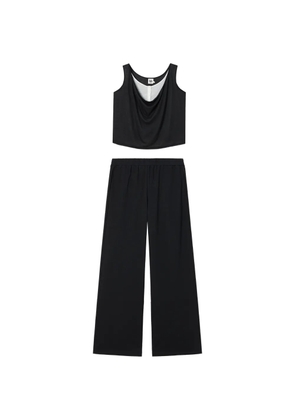 b+ab draped top and trousers set - Black
