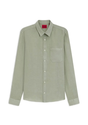 HUGO long-sleeve chest-pocket shirt - Green