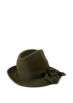 Polo Ralph Lauren bow-detail wool fedora - Green