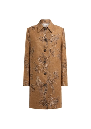 ETRO jacquard coat with nature motif - Neutrals
