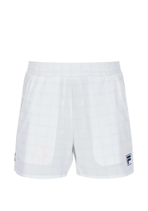 Fila check-pattern tennis shorts - White