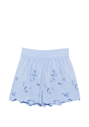 Ermanno Scervino broderie-anglaise scalloped shorts - Blue