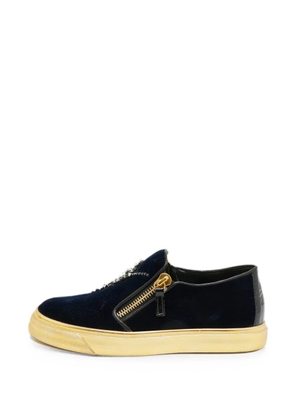Giuseppe Zanotti Vintage May London velvet sneakers - Blue
