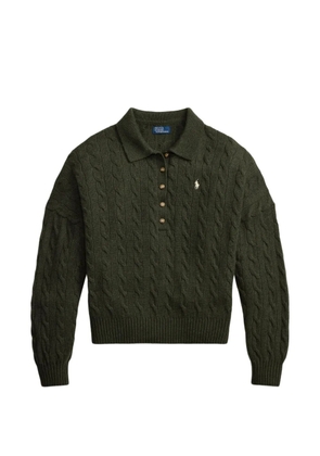Polo Ralph Lauren cable-knit buttoned top - Green