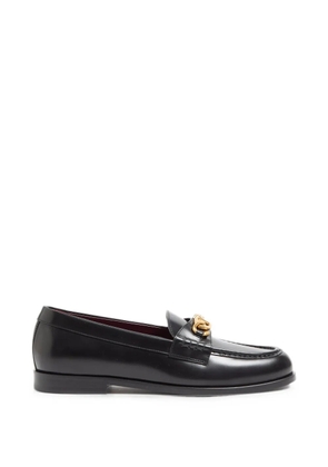 Valentino Garavani Vlogo Chain calfskin loafers - Black